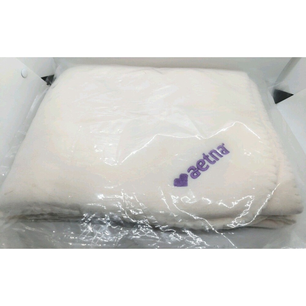 Aetna Fleece Throw Blanket 36" x 40" Cream